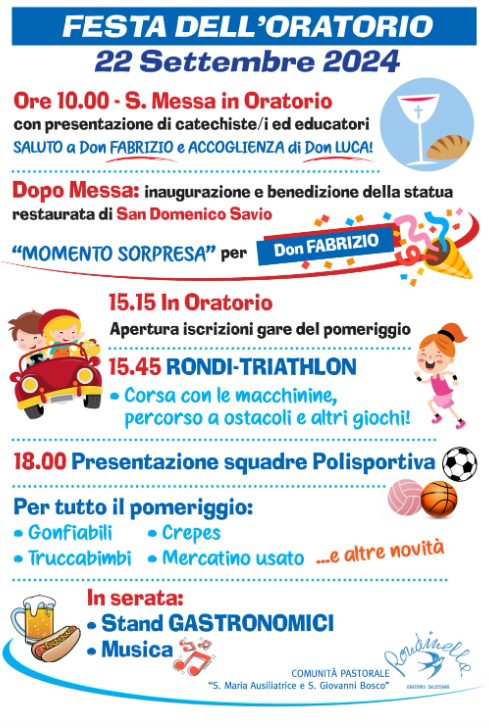 FESTA DELL' ORATORIO E PRESENTAZIONE SQUADRE